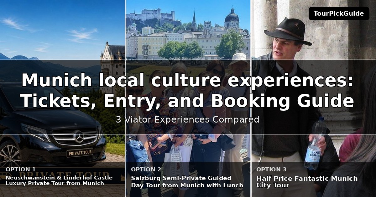 Munich local culture experiences – three Viator experiences compared