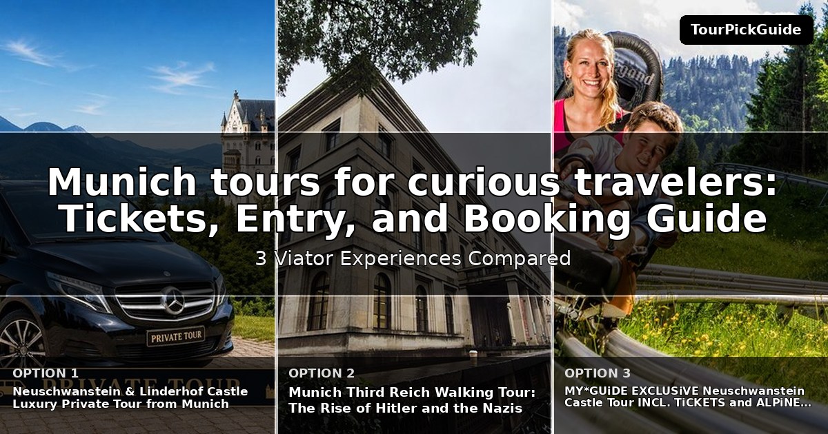 Munich tours for curious travelers – three Viator experiences compared