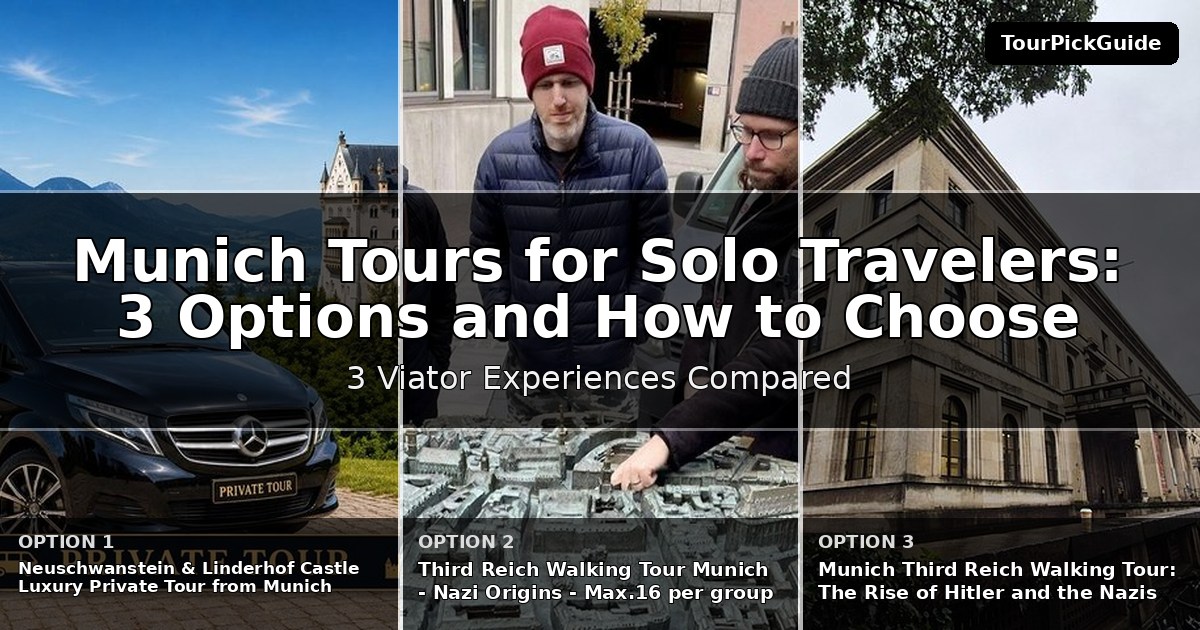 Munich tours for solo travelers – three Viator experiences compared