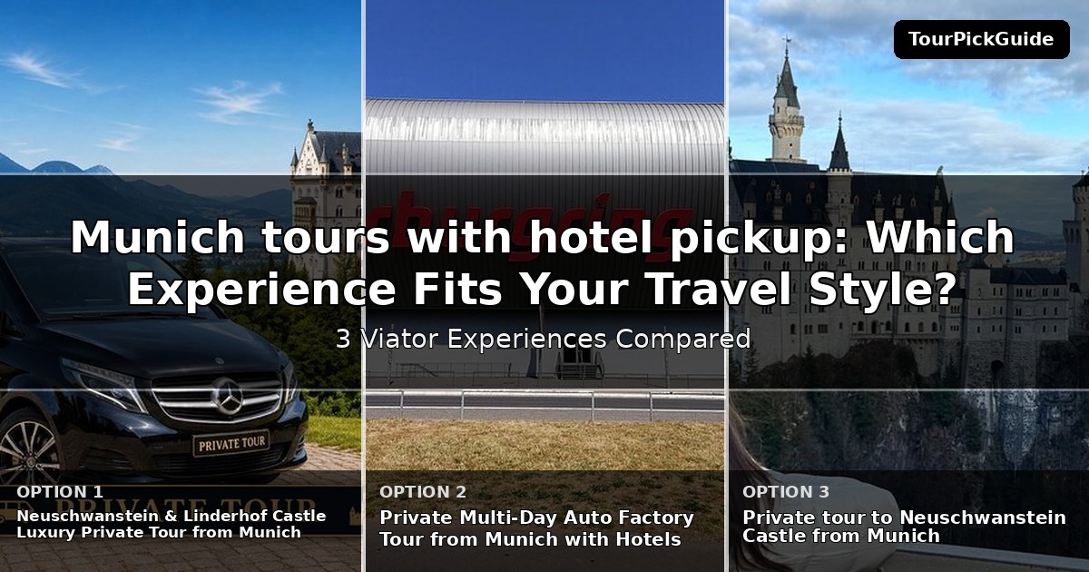 Munich tours with hotel pickup – three Viator experiences compared