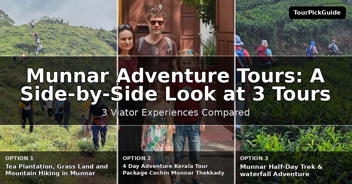 Munnar adventure tours – three Viator experiences compared