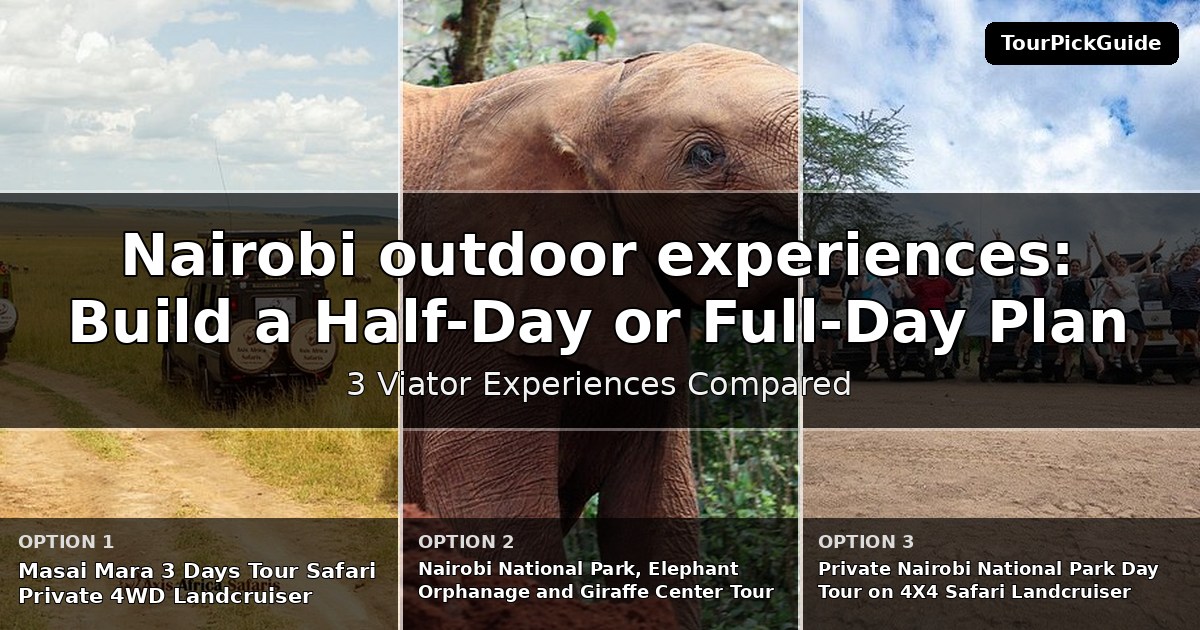 Nairobi outdoor experiences – three Viator experiences compared