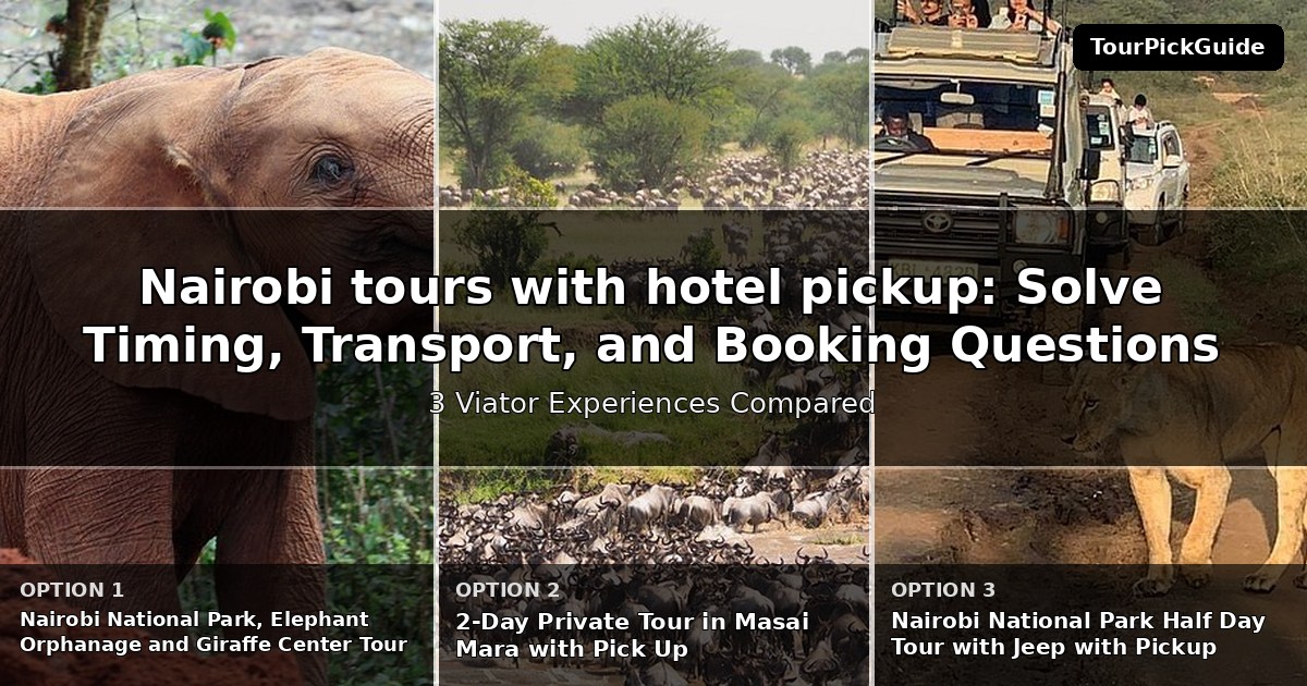 Nairobi tours with hotel pickup – three Viator experiences compared
