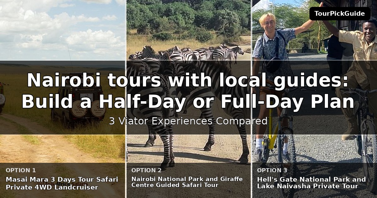 Nairobi tours with local guides – three Viator experiences compared