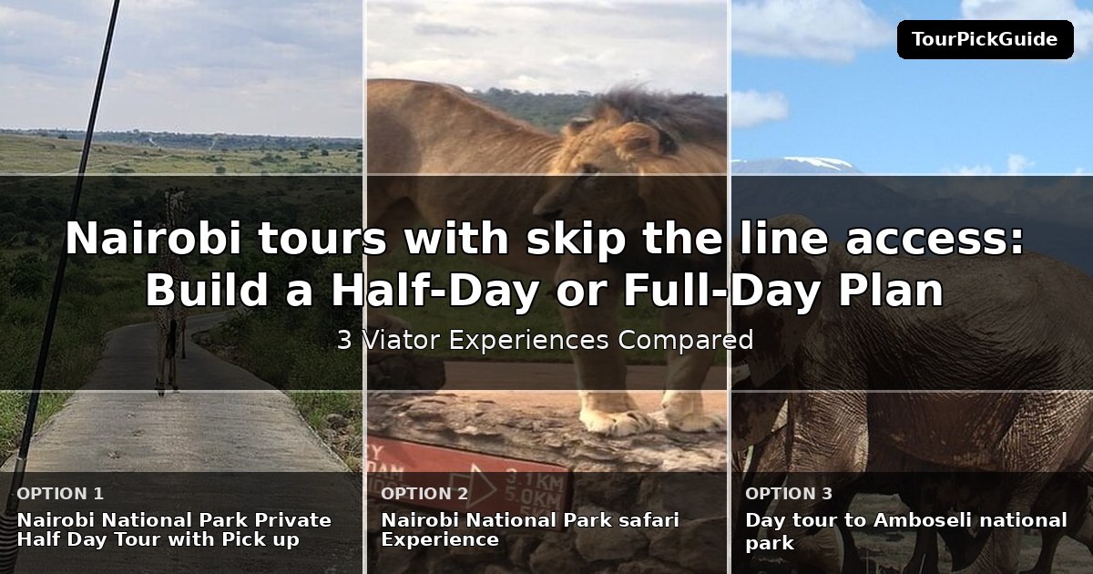 Nairobi tours with skip the line access – three Viator experiences compared