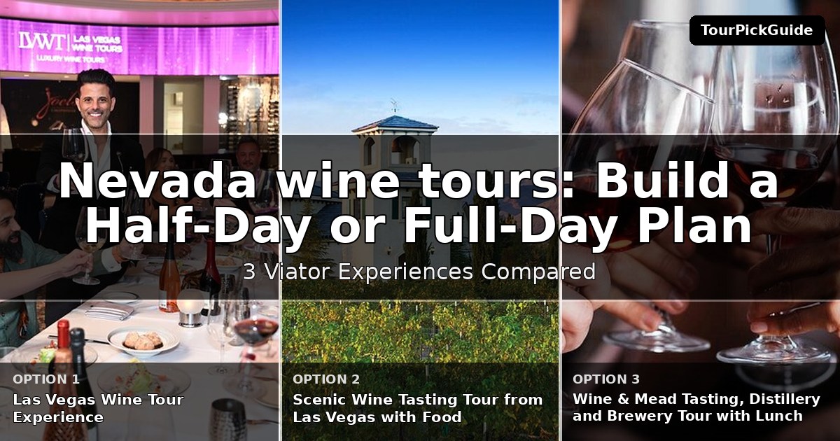 Nevada wine tours – three Viator experiences compared