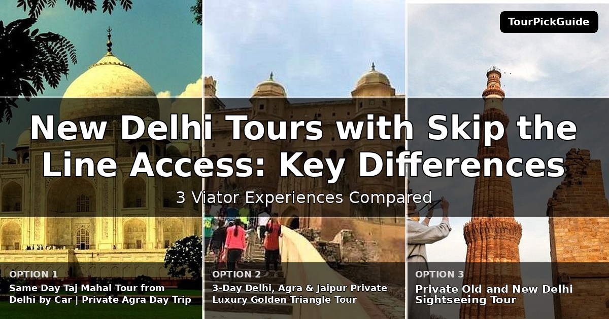 New Delhi tours with skip the line access – three Viator experiences compared