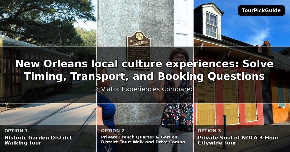 New Orleans local culture experiences – three Viator experiences compared