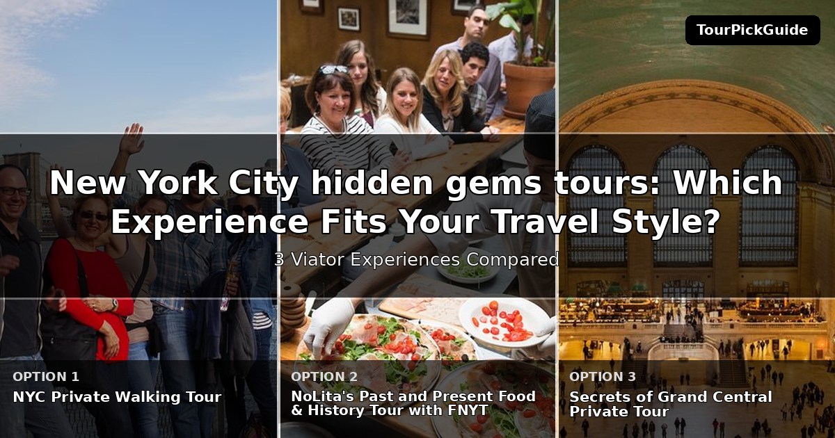 New York City hidden gems tours – three Viator experiences compared