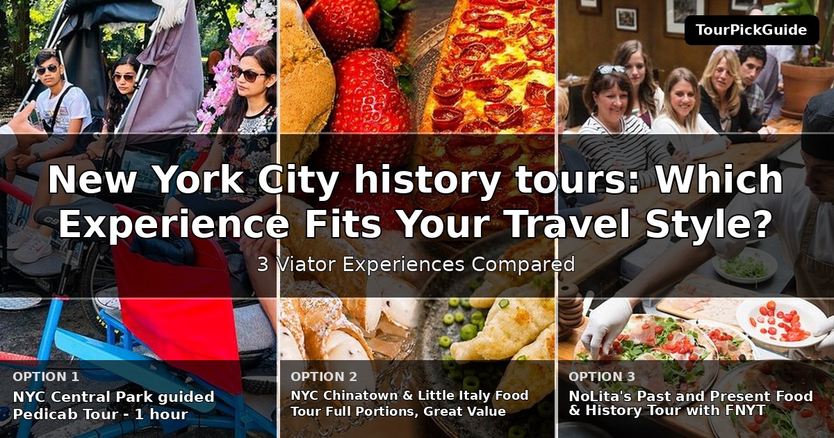New York City history tours – three Viator experiences compared