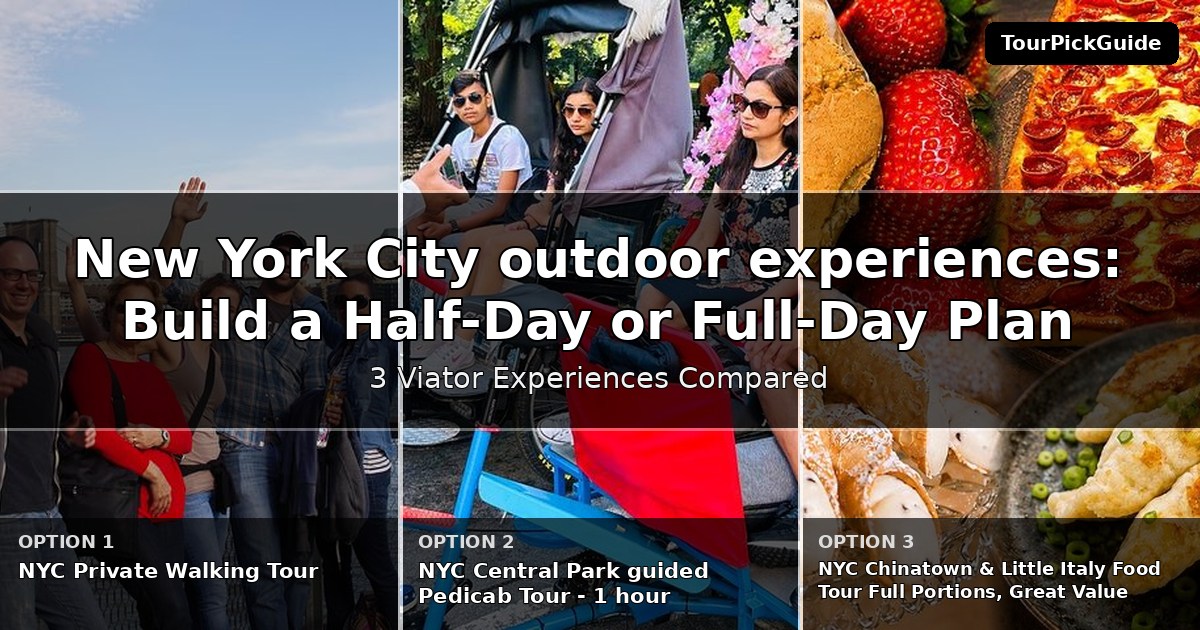 New York City outdoor experiences – three Viator experiences compared
