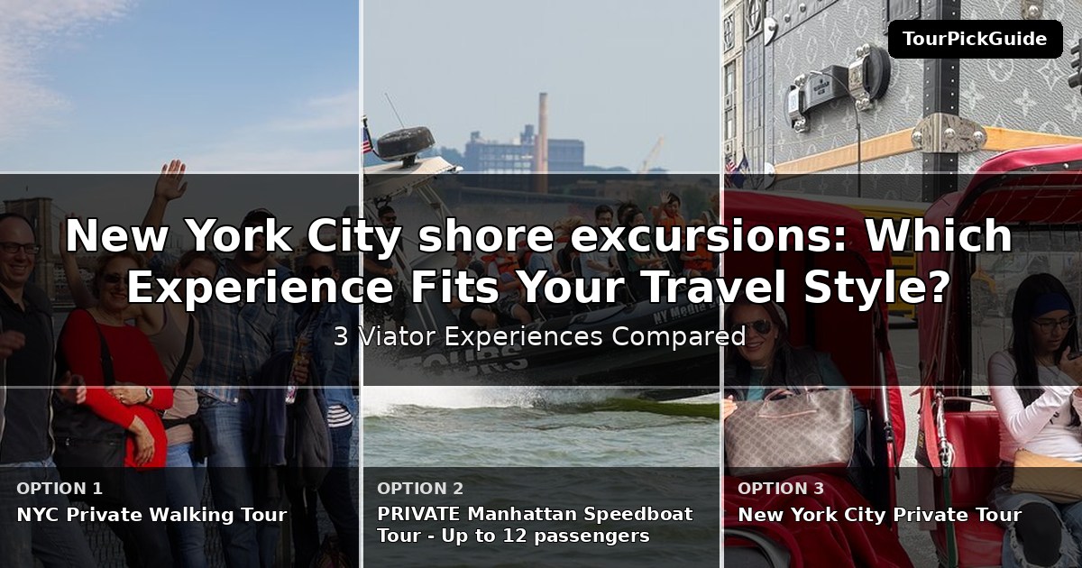 New York City shore excursions – three Viator experiences compared