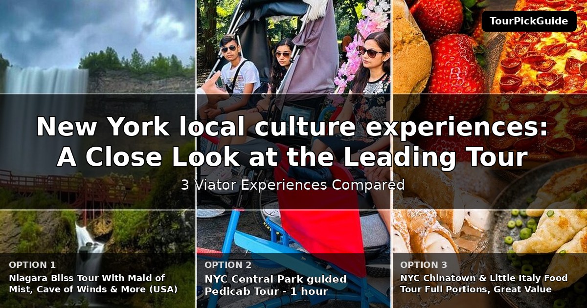 New York local culture experiences – three Viator experiences compared