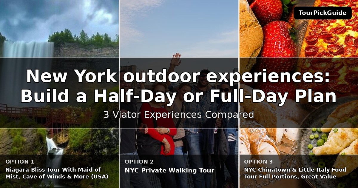 New York outdoor experiences – three Viator experiences compared