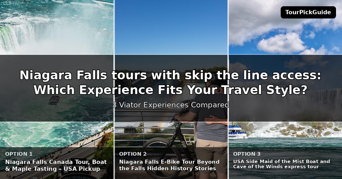Niagara Falls tours with skip the line access – three Viator experiences compared