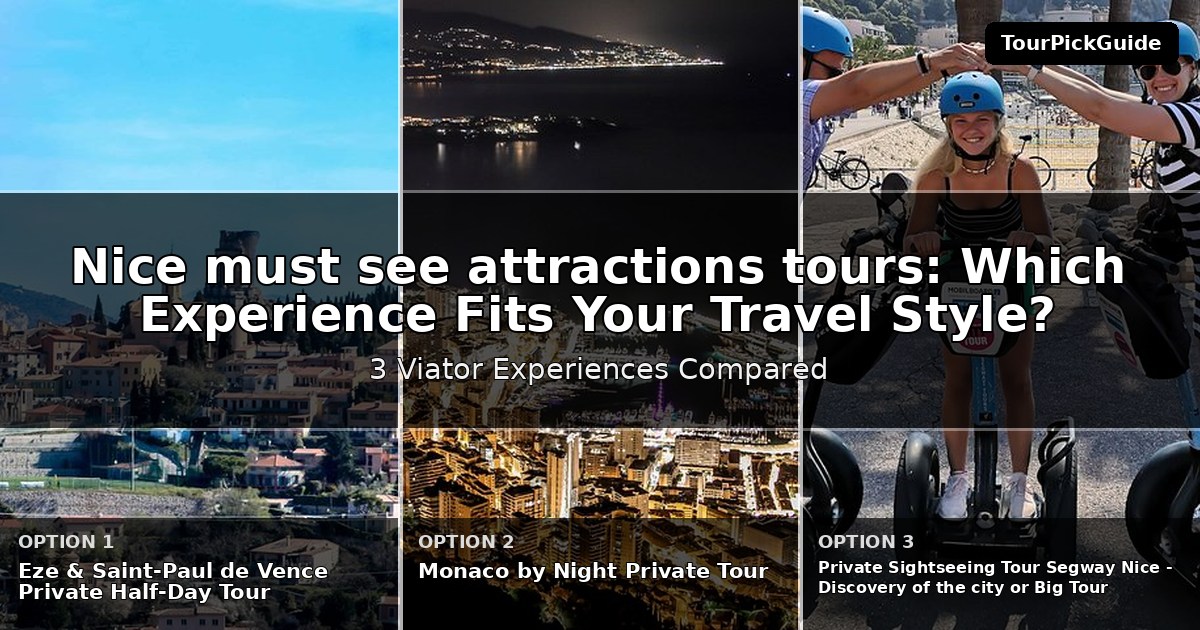 Nice must see attractions tours – three Viator experiences compared