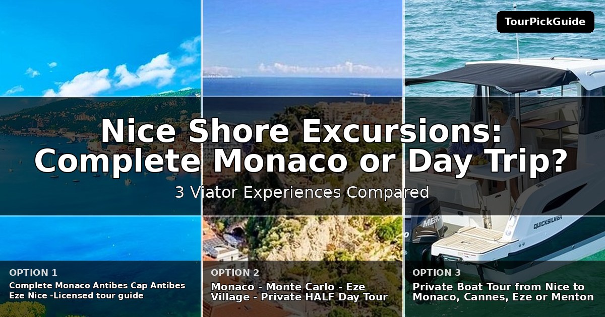 Nice shore excursions – three Viator experiences compared