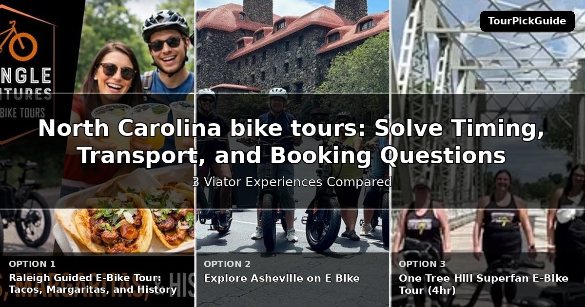 North Carolina bike tours – three Viator experiences compared