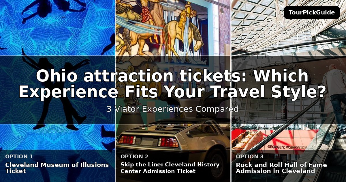 Ohio attraction tickets – three Viator experiences compared