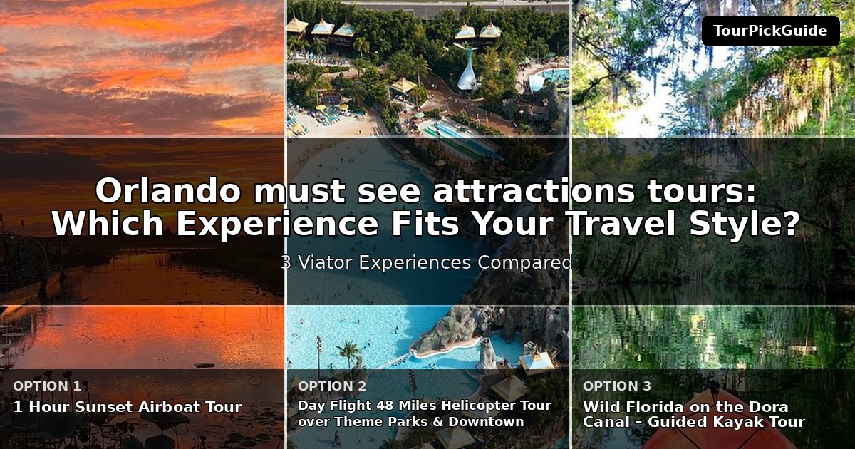 Orlando must see attractions tours – three Viator experiences compared