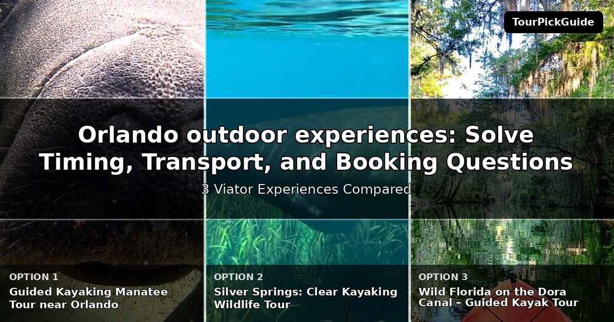 Orlando outdoor experiences – three Viator experiences compared