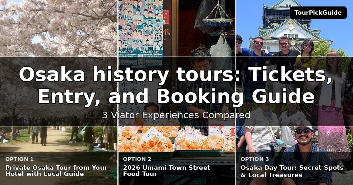 Osaka history tours – three Viator experiences compared