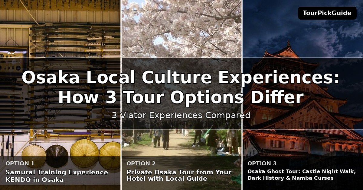 Osaka local culture experiences – three Viator experiences compared