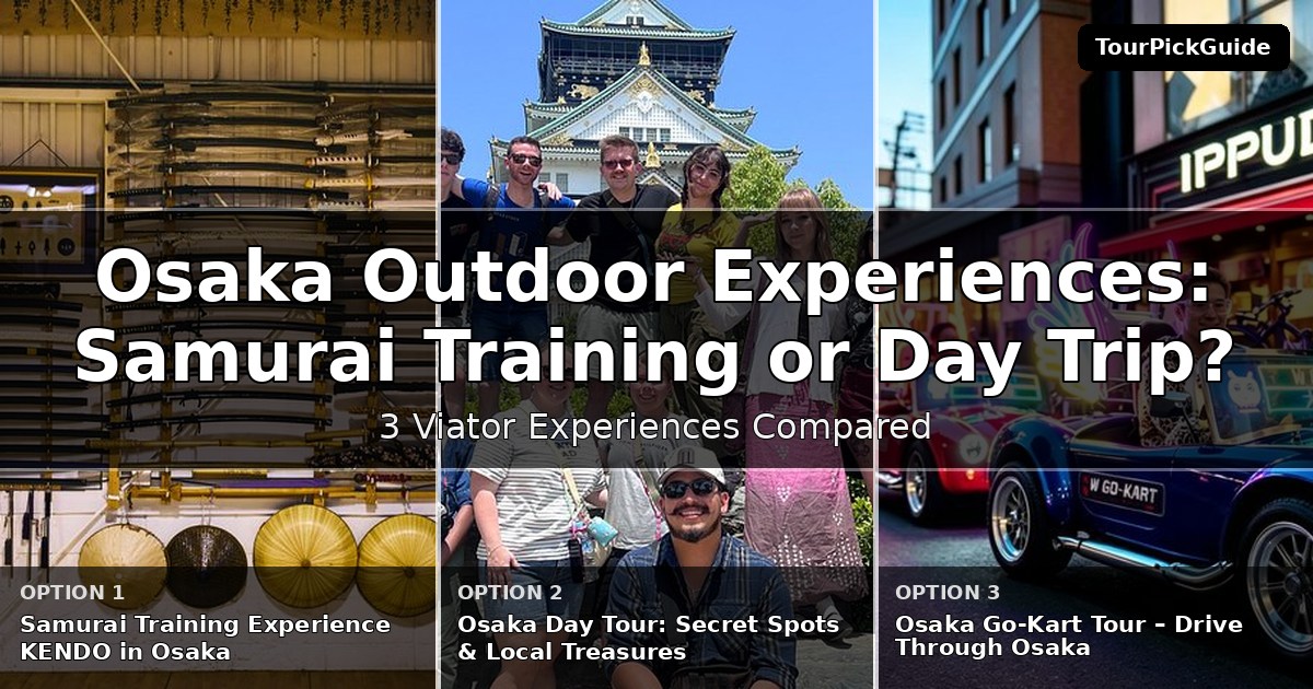 Osaka outdoor experiences – three Viator experiences compared