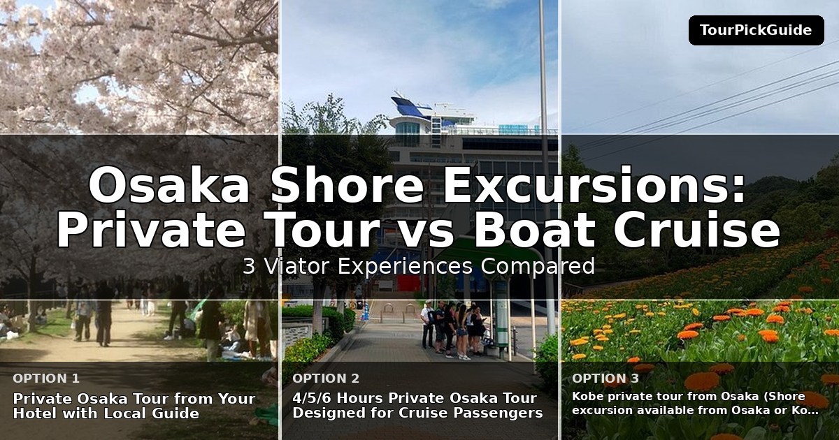 Osaka shore excursions – three Viator experiences compared
