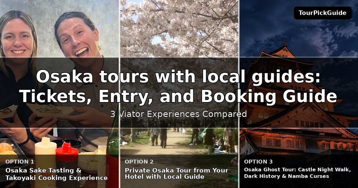 Osaka tours with local guides – three Viator experiences compared