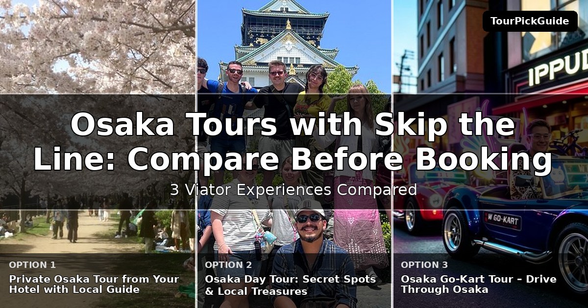 Osaka tours with skip the line access – three Viator experiences compared