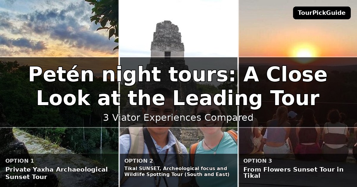Petén night tours – three Viator experiences compared