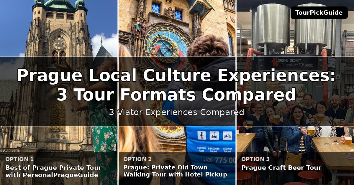 Prague local culture experiences – three Viator experiences compared