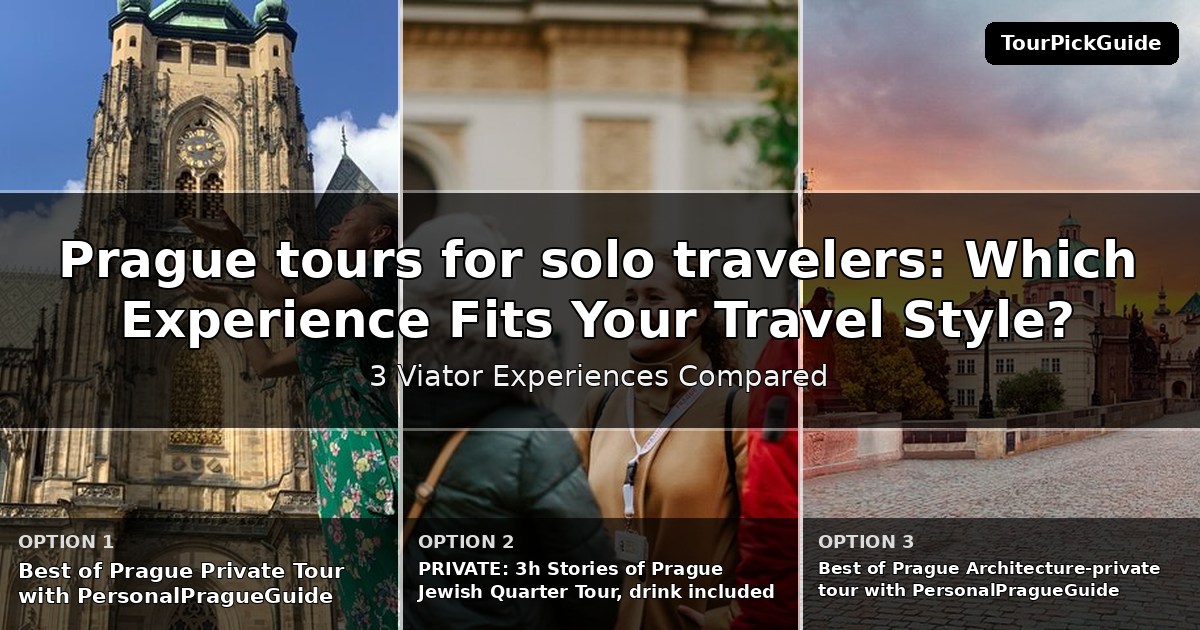 Prague tours for solo travelers – three Viator experiences compared