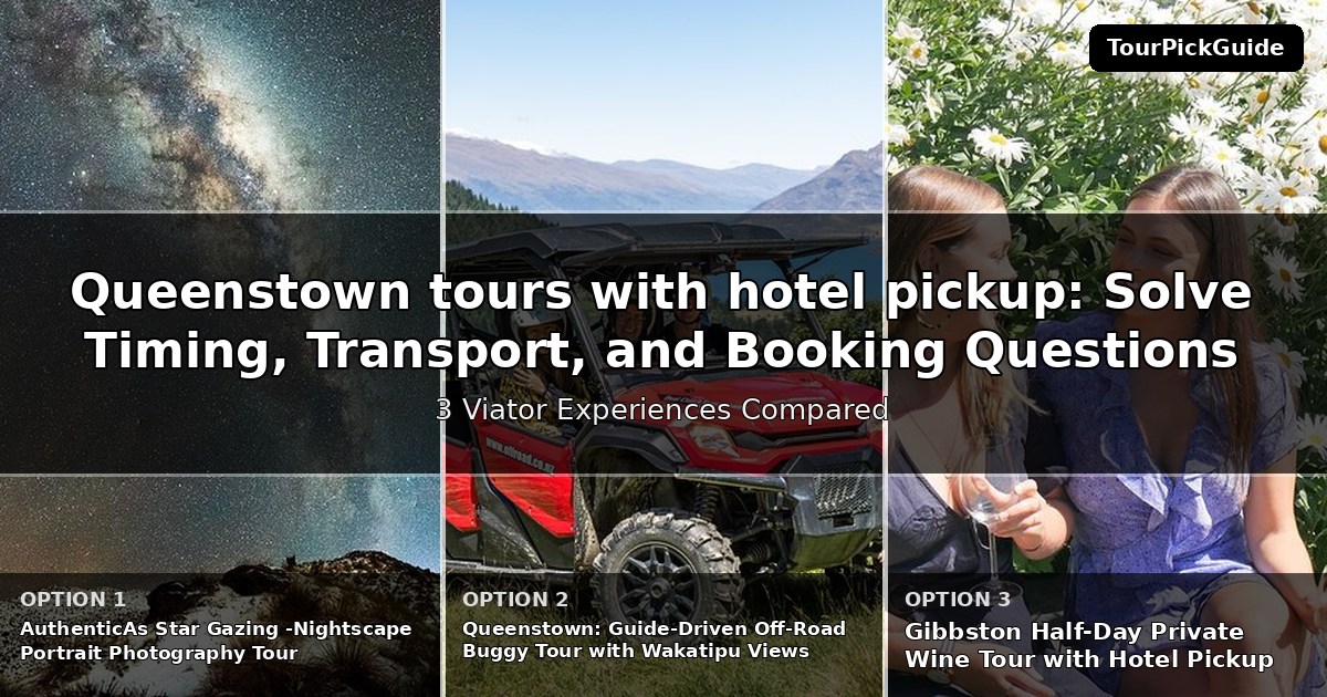 Queenstown tours with hotel pickup – three Viator experiences compared