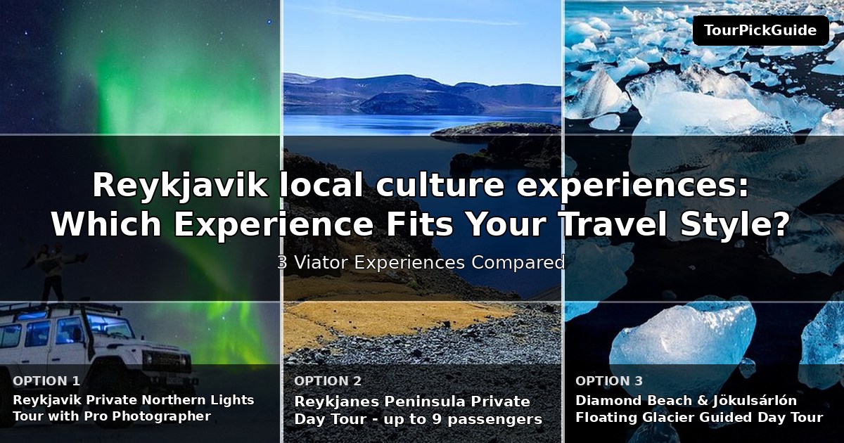 Reykjavik local culture experiences – three Viator experiences compared