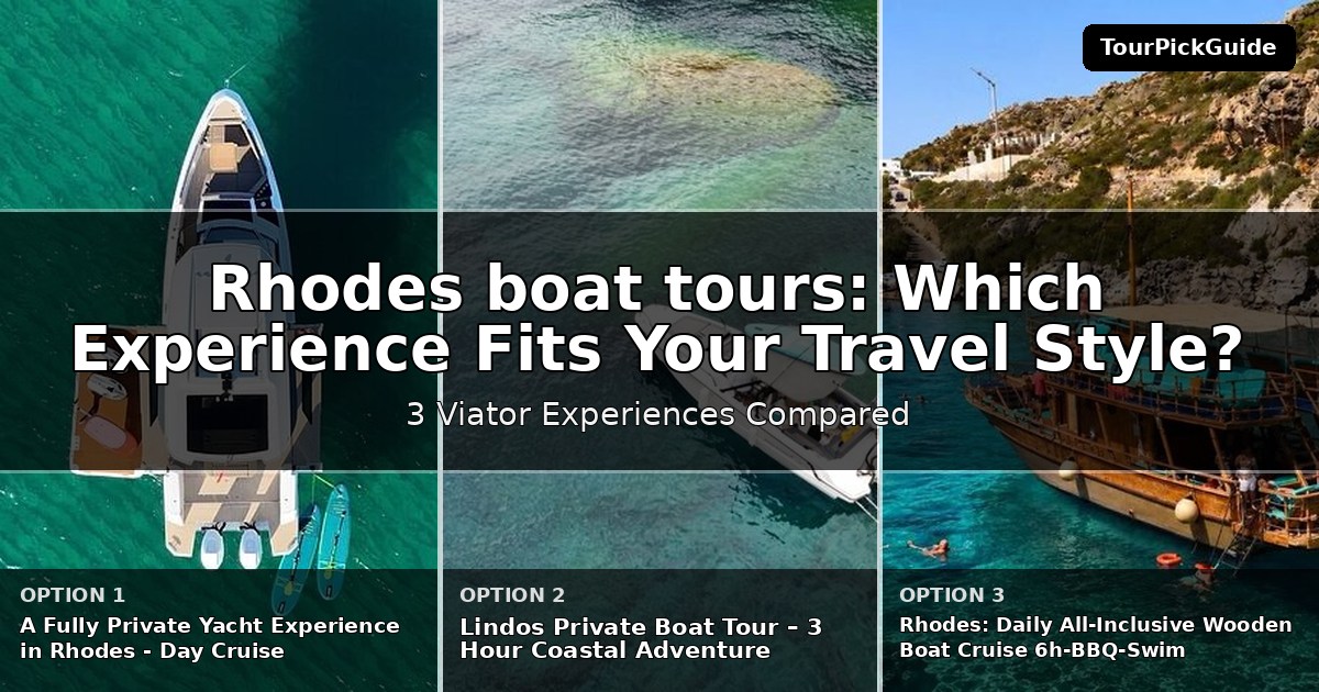 Rhodes boat tours – three Viator experiences compared