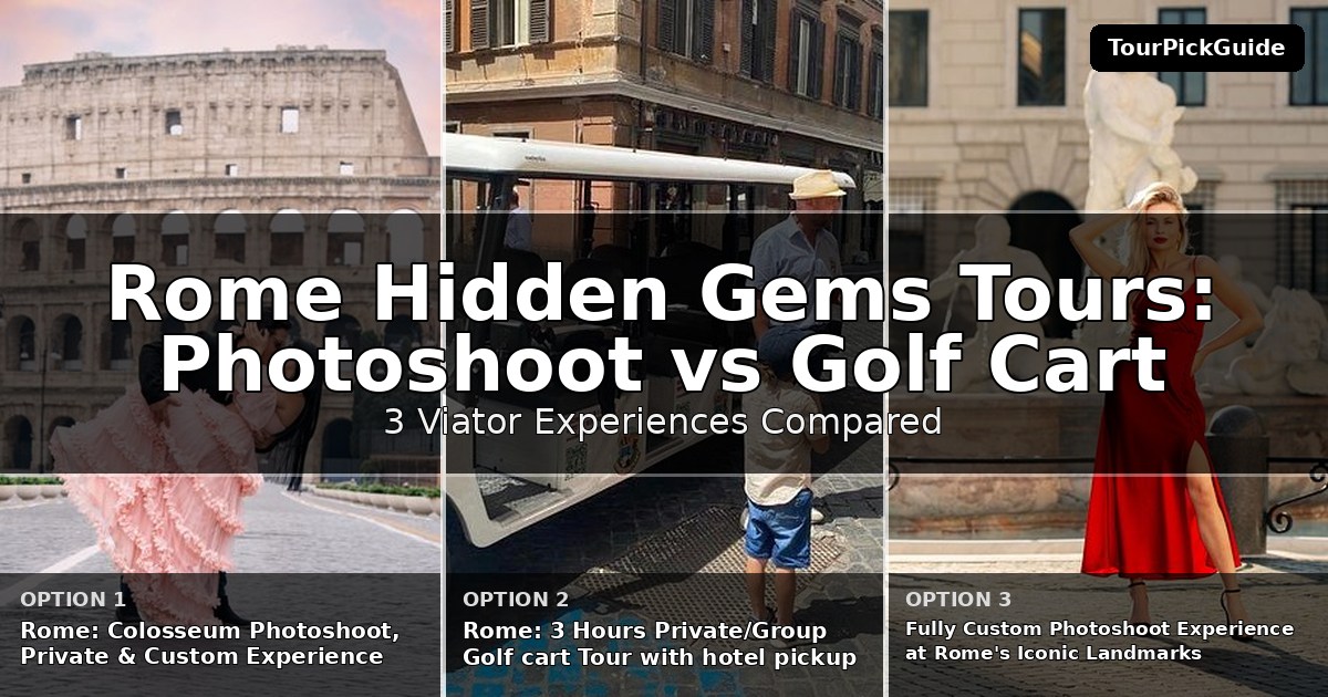 Rome hidden gems tours – three Viator experiences compared