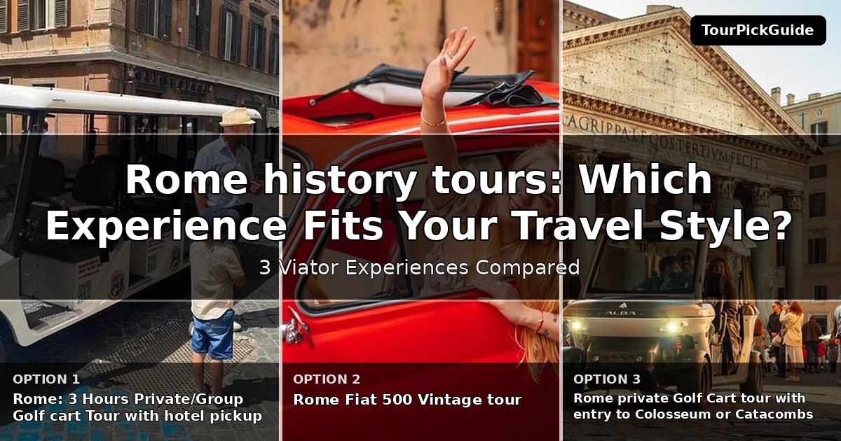 Rome history tours – three Viator experiences compared