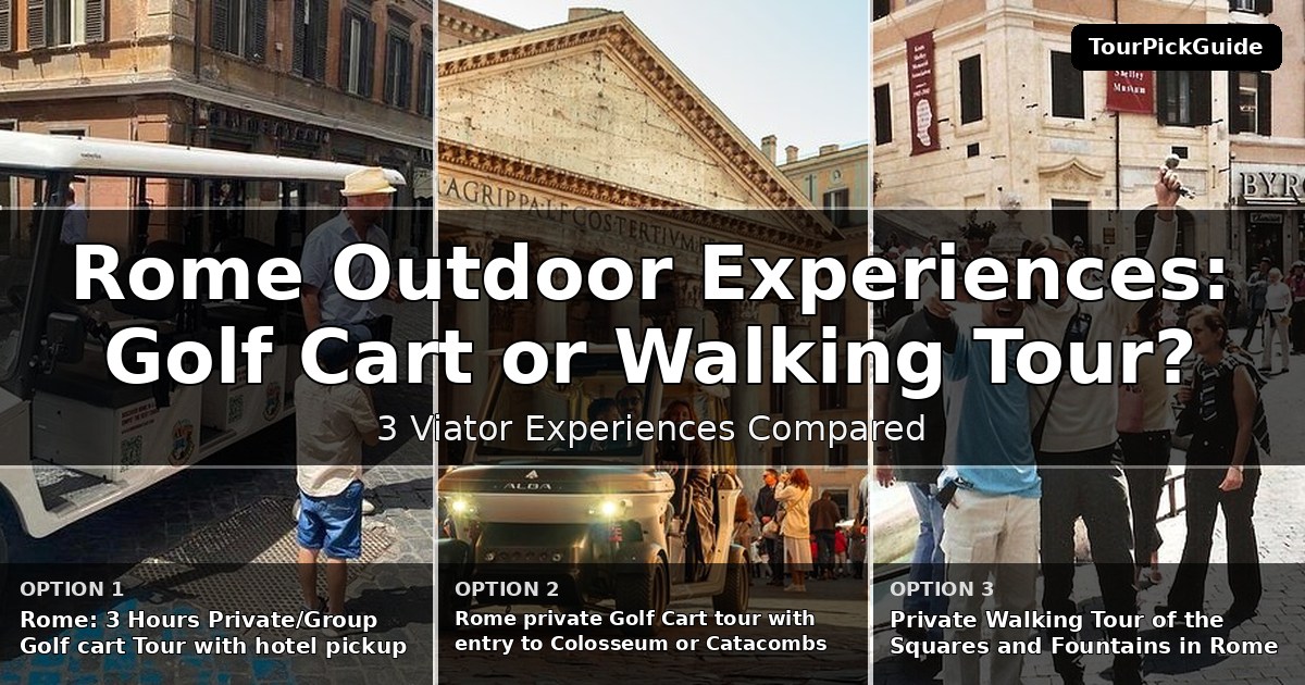 Rome outdoor experiences – three Viator experiences compared