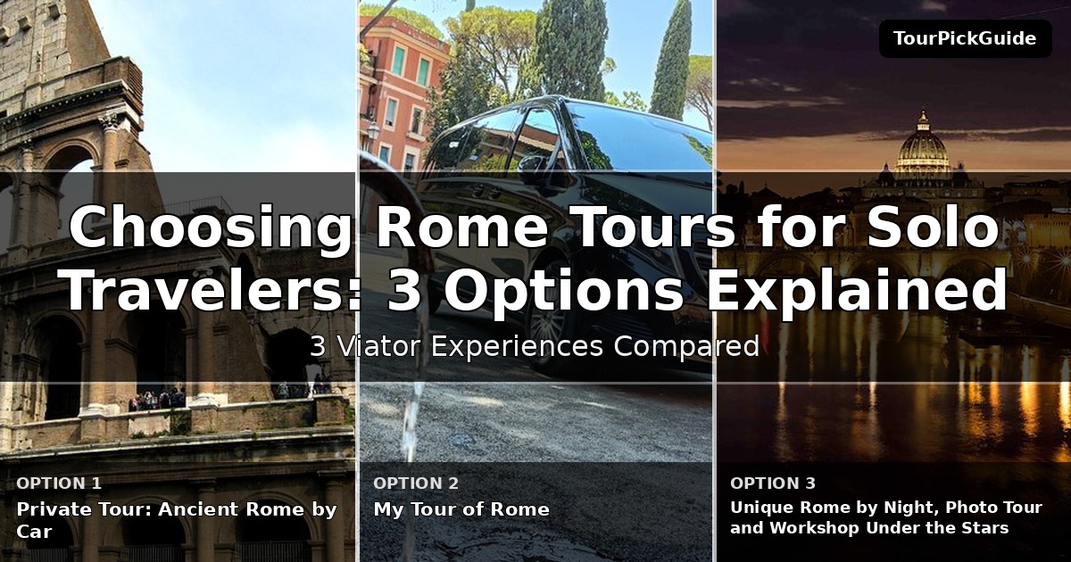 Rome tours for solo travelers – three Viator experiences compared