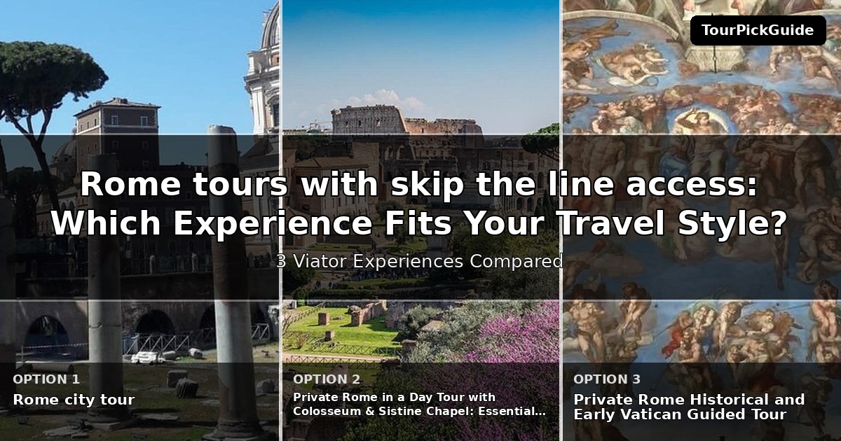Rome tours with skip the line access – three Viator experiences compared
