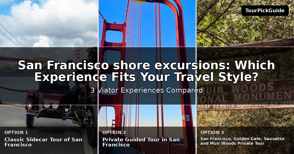 San Francisco shore excursions – three Viator experiences compared