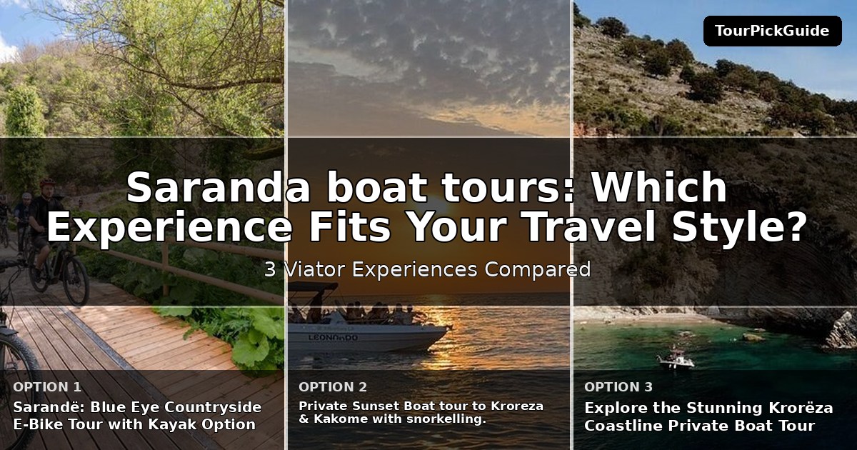 Saranda boat tours – three Viator experiences compared