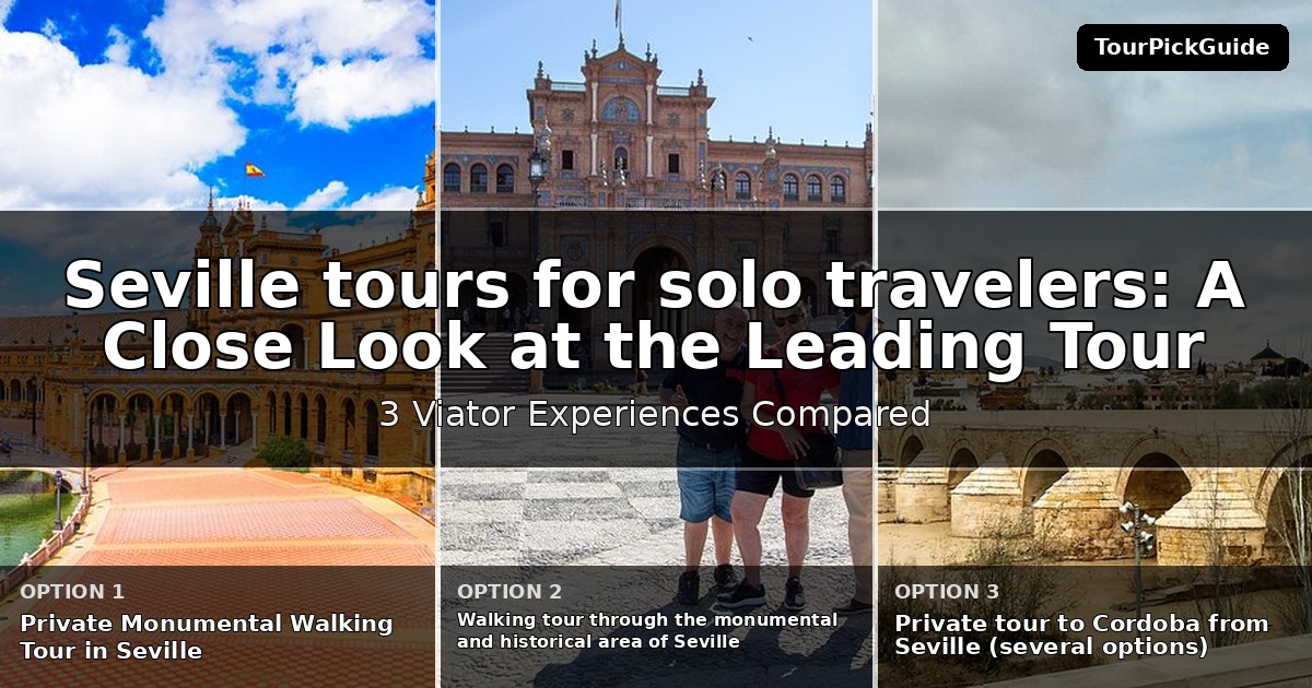 Seville tours for solo travelers – three Viator experiences compared
