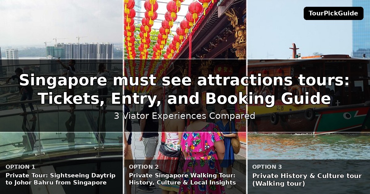 Singapore must see attractions tours – three Viator experiences compared