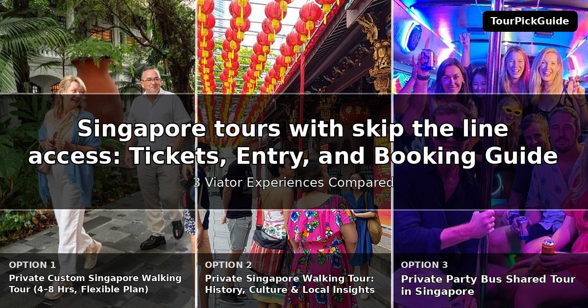 Singapore tours with skip the line access – three Viator experiences compared