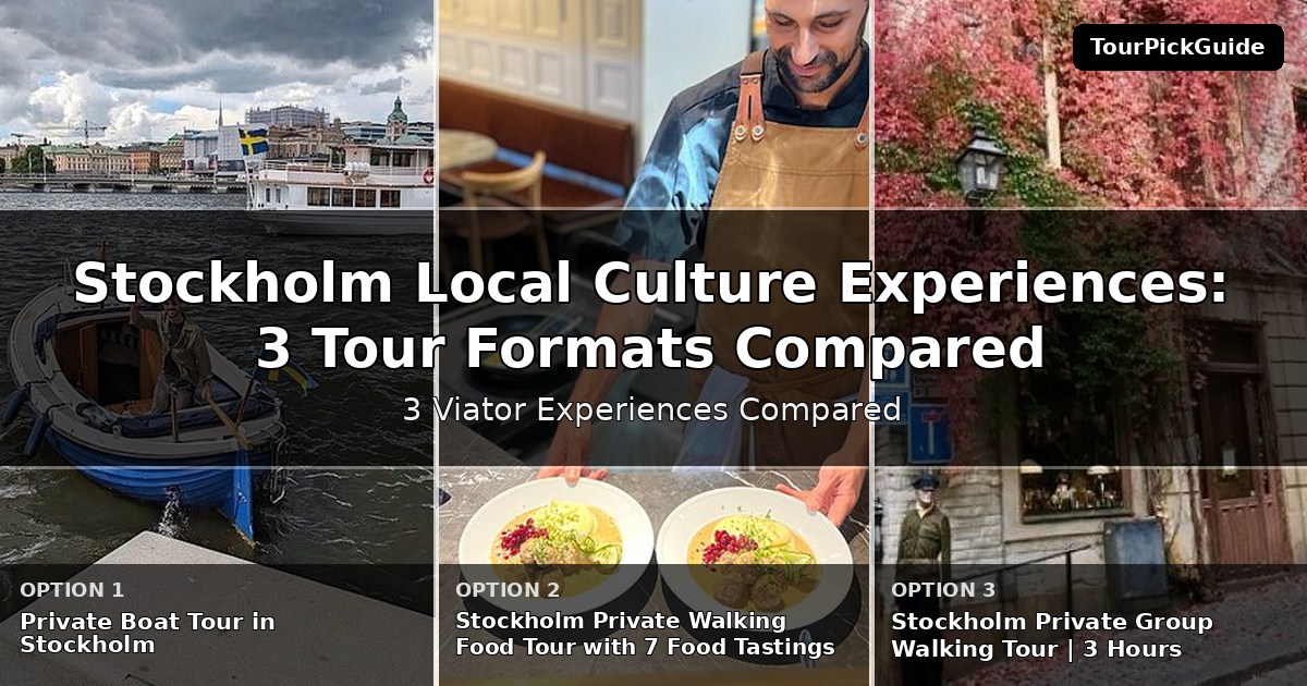 Stockholm local culture experiences – three Viator experiences compared