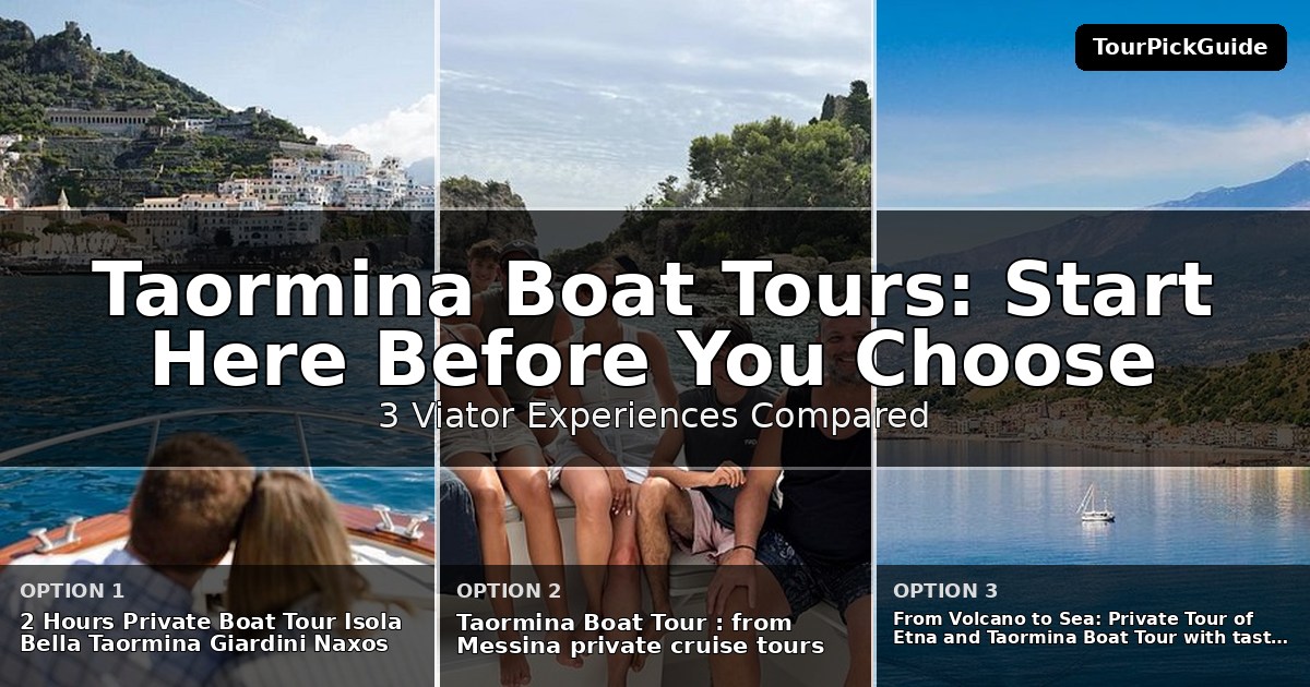 Taormina boat tours – three Viator experiences compared