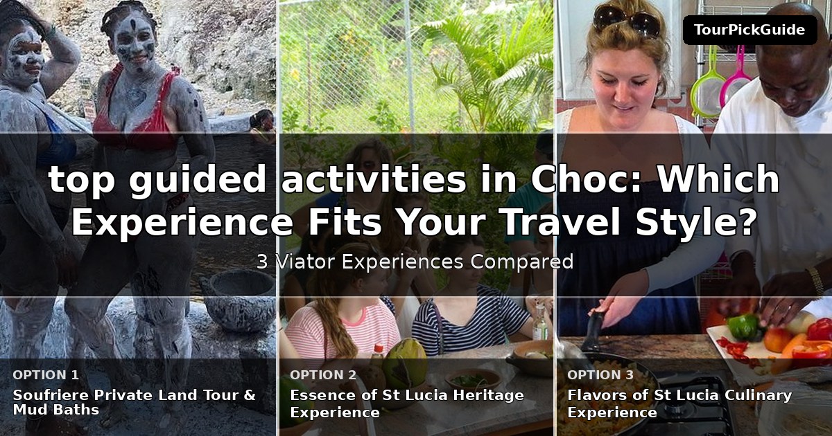 top guided activities in Choc – three Viator experiences compared